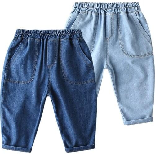 2021 boys girls Jeans Shorts Capris summer baby hole jeans childrens clothing soft jeans baby toddler Fashion pants clothes