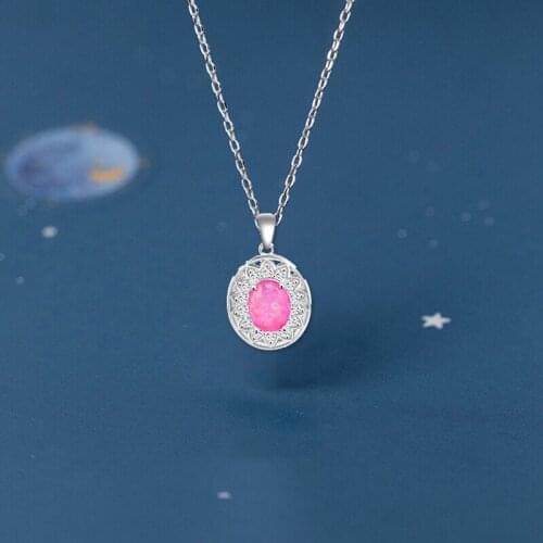 Fantastic Flower design Cubic Zirconia Purple Fire Opal Stamped Silver Pendants for women Fashion jewelry OP555A