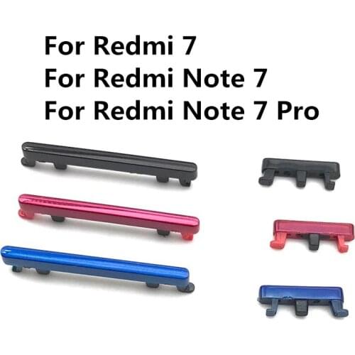 For Xiaomi Redmi Note 7/7 Pro SIde Volume Button + Power ON / OFF Buttton Key Set For Xiaomi Redmi 7 Replacement Part