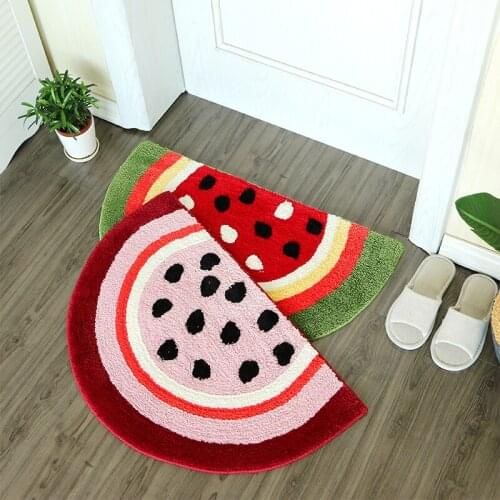 40x60cm semi circle shaped watermelon pattern floor rug doormat anti slip mat living room bath mat carpet indoor floor mat