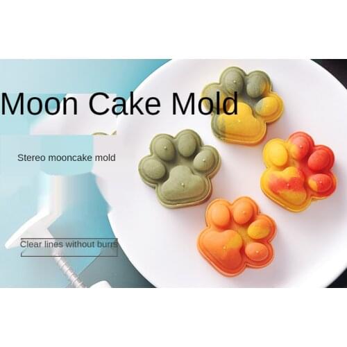 Round three-dimensional mung bean cake mold wide-style ice skin peach mountain skin moon cake hand press tool set