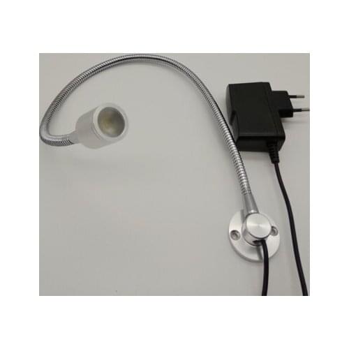 1W 110V 220V WITH OUTLET GOOSENECK READING LAMP BED