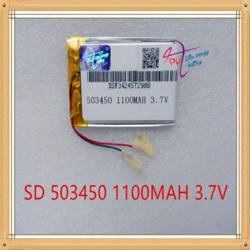 Liter energy battery 3.7V polymer lithium 503450 MP3 MP4 1100MAH vehicle recorder