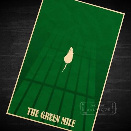 Minimalist Art the Green Mile Propaganda Vintage Kraft Poster Canvas Painting DIY Wall Sticker Home Bar Posters Decoration