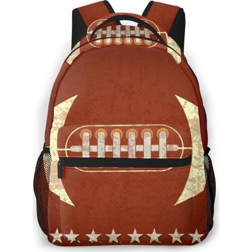 Fashion Girl College School Bag Casual New Unique Women Backpack American Football Book Packbag for Teenage Travel Shoulder Bag