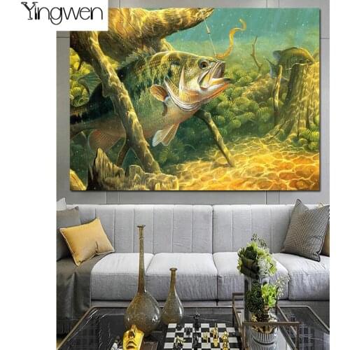 NEW 5D DIY Diamond Painting Underwater Fish Full Diamond Embroidery Rhinestones Cross Stitch Kits Mosaic Home Art Decor Gift