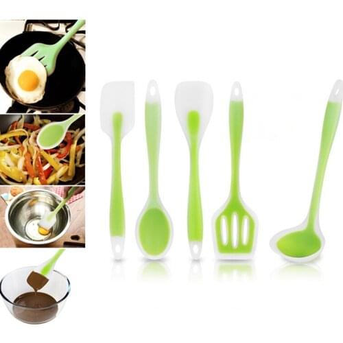 5pc set Silicone Food Grade Cooking Tools Accessories Heat Resistant Kitchen Utensil Set Non Stick spatula Kitchen cooking tools