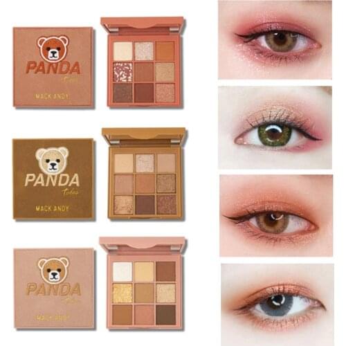 Eyes Makeup 9 Colors Eyeshadow Palette Glitter Shimmer Luminous Shadows Create Shiny Lasting Waterproof Eyes Look Cosmetic TSLM2