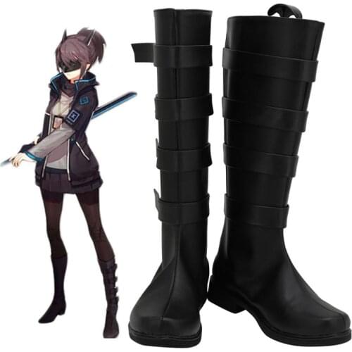 Arknights Yato Cosplay Boots Black Shoes Custom Made Any Size