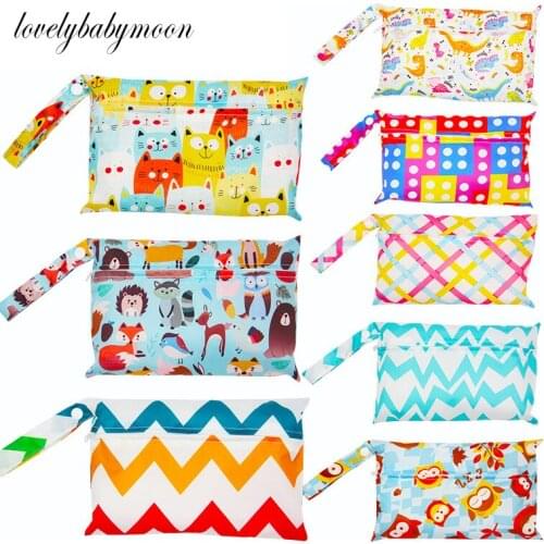 Baby Diapers Nappies Maternity Bag Waterproof Wet Cloth Diaper Backpack Reusable Diaper Cover Dry Wet Bag Two Size Wet Dry Bag