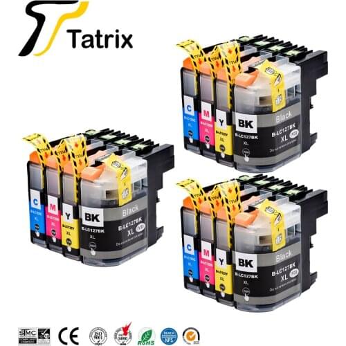 Full Ink 12pcs For LC127 LC125 127XL 125XL Compatible Ink Cartridge For Brother MFC-J4410DW/J4510DW/J4610DW/J4710DW/DCP-J4110DW