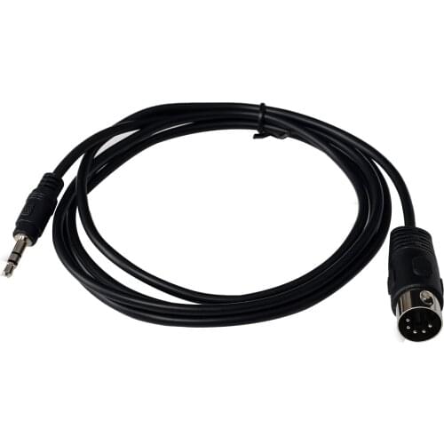For 3.5mm Stereo Jack Audio Cable Din to 5-Pin MIDI Male Plug 1.5m Audio Extension Cable for Microphone Adapter