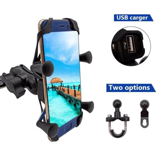 Universal Motorcycle Mobile Phone Holder With USB Fast Charger Switch For Yamaha FZ09 FZ6R FZ8 fz 1 09 6 fzr 400 FZ1 FZ6 FAZER