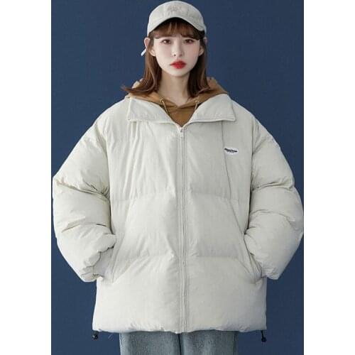 Winter 2021 New Korean Cotton Oversized Women Parkas Female Jacket Warm Thicken Stand Collar Outwear Short Casual Coats Mujer