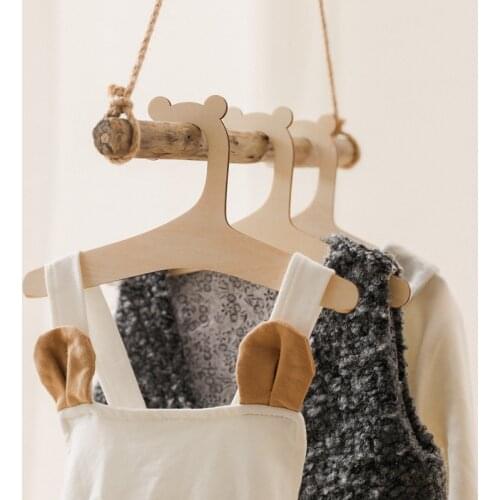 10 Pcs Baby Wooden Clothes Hanger Baby Creative Hanger Rack Girls Princess Room Nursery Decor for Newborn Baby Gifts