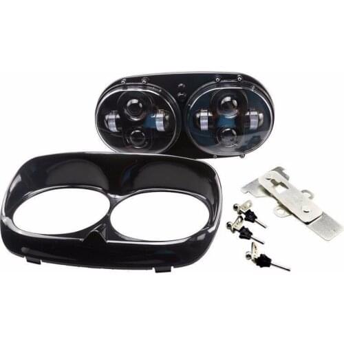 2016 LED Motocycle styling LED Headlight Dual Headlights Road Glide H4 Led Headlamp For Harley Davidso Road Glide Car Detector