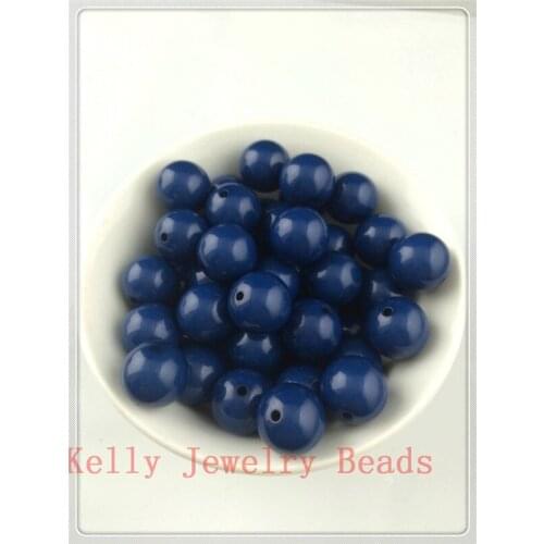 3000pcs/lot 6mm Dark Blue Acrylic Gumball Beads Cute Acrylic Solid Chunky Beads For Jewelry Making Necklace Bracelet DIY Beads
