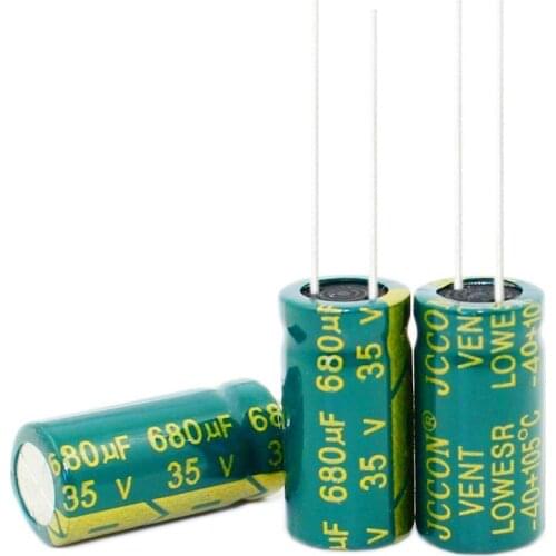 500pcs~100pcs/lot 680UF 35V680UF high-frequency crystal 10*20mm best quality New origina