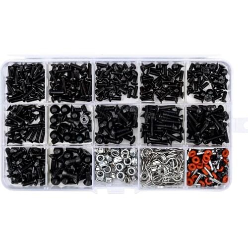 500PCS RC Car Screws M3/M4/E Buckle/Shell Buckle/Screw Nuts/Hex Screws/Plugs For HSP Wltoys Traxx Axial SCX10 90046 1:10 RC Part