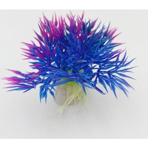 6pcs Purple Simulation Artificial Plants Aquarium Decor Water Weeds Ornament Plant Fish Tank Aquarium Grass Decor