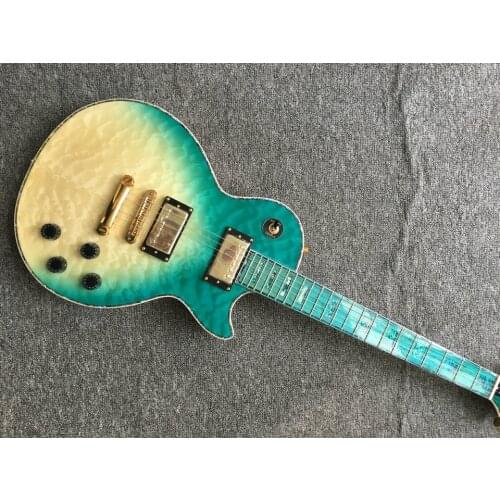 Oem 6 string electric guitar, quilted Maple top, abalone flower inlaid fingerboard , free delivery