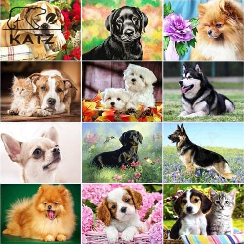 Diamond Painting Animals Dog Embroidery Crossing Pet Pictures Diy Diamond Mosaic Art Pet Portrait Cross Stitch Home Decoration