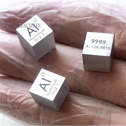 Pure 99.99% AI Aluminium Cube Block Bulk Periodic Table of Rare Earth Metal Elements for Research lab industrial Collection