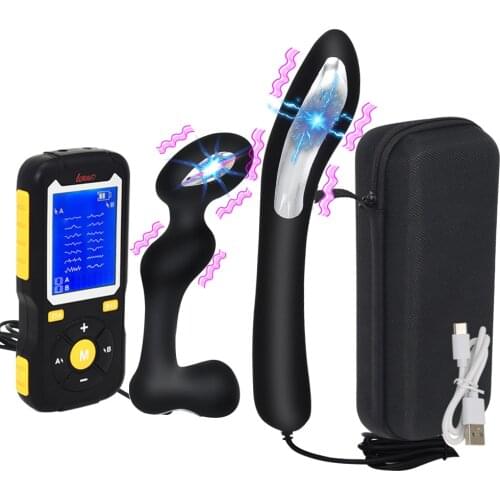 7 speeds Electric Shock Anal Plug Pulse Prostate Massage Vibrators G spot Vagina Dildo Plug Women Masturbator Sex Butt Plug Toys