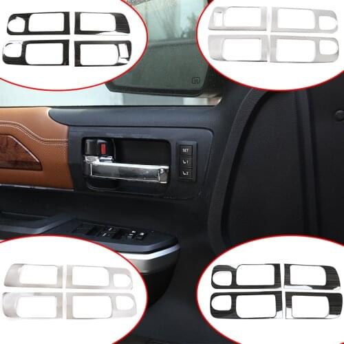 4 Pcs Stainless Steel Car Inner Door Handle Cover Door Bowl Frame Decoration Trim Sticker Auto parts for Toyota Tundra 2014-2021