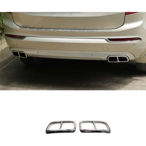 Car Accessories for Volvo XC90 2016-2020 Stainless Steel Rear Exhaust Muffler Tail Pipe Decoration Cover Trim 2pcs