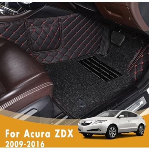 RHD Car Floor Mats Double Layer Wire Loop For Acura ZDX 2016 2015 2014 2013 2012 2011 2010 2009 Custom Auto Automobile Carpets