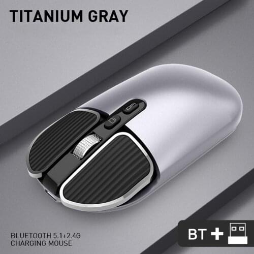 BLUELANS M203 Bluetooth Wireless Dual Mode Chargeable Mute Optical Ergonomic Mouse for PC Laptop