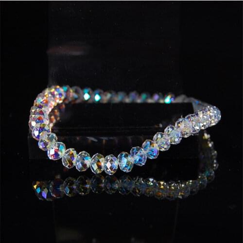 New Artificial Austria Crystal Bracelet Fashion Shiny Stone Beads Elasticity Rope Strand Bracelets for Women Jewelry