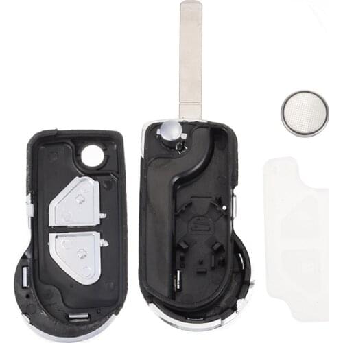 For Citroen DS3 2 Buttons Remote Key Fob Case Car Remote Key Fob Replacement Case with Battery Service Kit