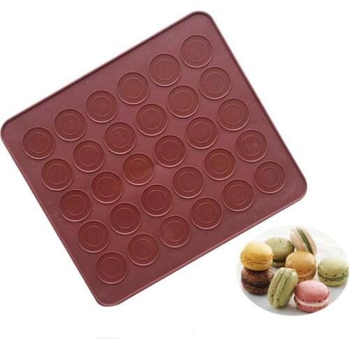 By dhl 50pcs Silicone Macaron Pastry Oven Baking Mould Sheet Mat 30-Cavity DIY Mold Baking Mat SN3120