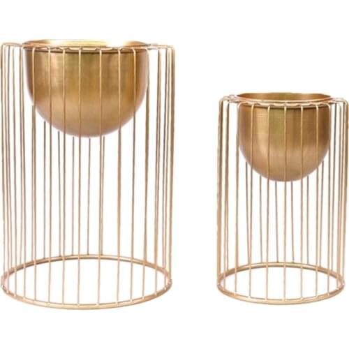 European Flower Stand Wrought Iron Round Floor-standing Green Flower Pot Stand Outdoor Living Room Storage Bedroom Flower Stand