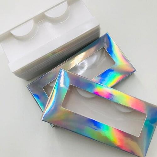 Holographic lashes box for false eyelashes 20/pcs lot hot selling lashes box