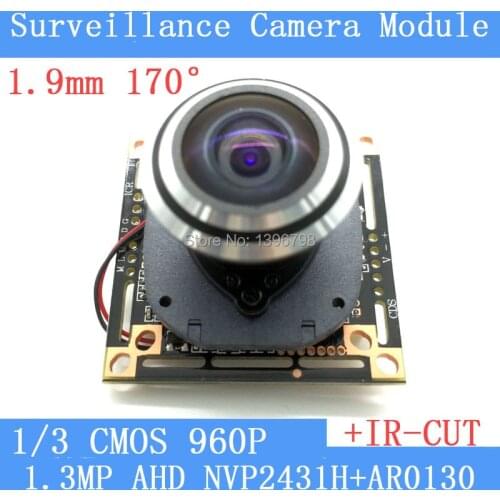 HD 1.3MP HD mini night vision wide-angle cat surveillance cameras 1/3 "CMOS 1.9mm manual focus Lens CCTV 960P Camera Module