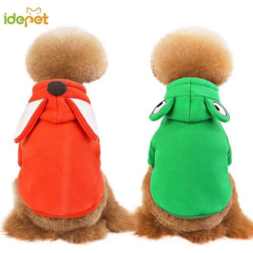 Cotton Dog Clothes Warm Cat Costume Winter Pet Coat for Dog Jacket Funny Frog Fox Clothing for Puppy Chihuahua Pug Overalls 35