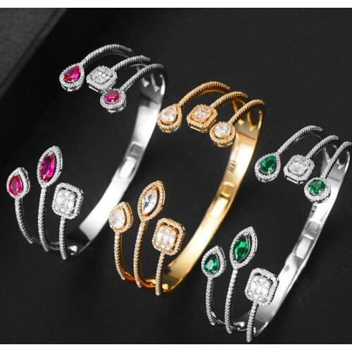 Jimbora Fine Luxury Elegant Charm Open Bangle for Women bracelet Top Quality Bridal Wedding Best Super Gift for Friends Lover