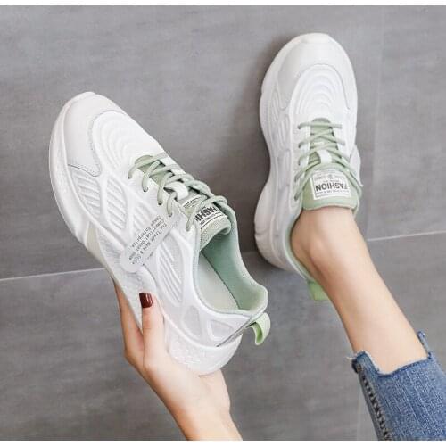 2021 Women Casual Shoes Fashion Breathable Walking Mesh Flat Shoes Woman White Sneakers Women Tenis Feminino Female Shoes