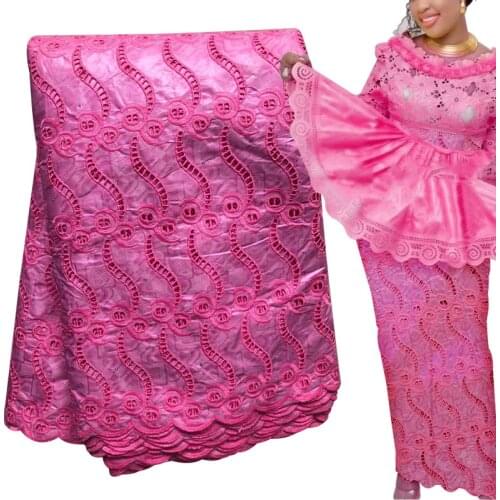 Bestway Bazin Riche Getzner Nouveau 2021 African Lace Fabric 5 Yards Austria Cotton Guinea Brocade Borer Embroidery Lace Fabric