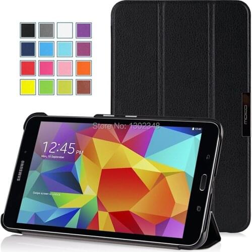 Lightweight Wake/Sleep Stand Case Ultra Slim MagSmart PU Leather Tablet Funda Cover for Samsung Galaxy Tab 4 7.0 T230 T231 T235