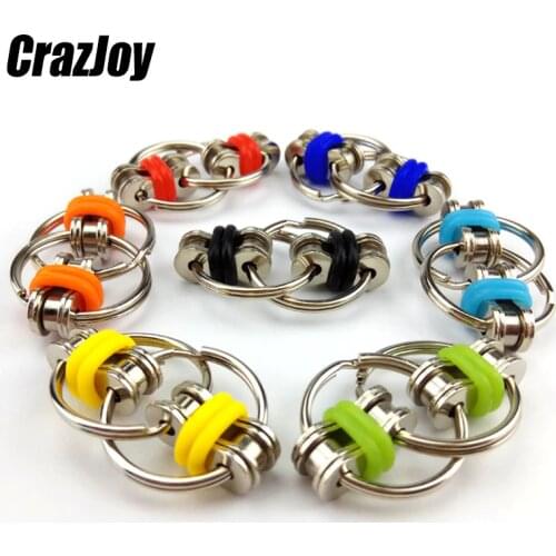 2021 Metal Puzzle Chain Fidget Toy For Autism Antistress Toys Set Anti Stress Relieve Adhd Hand Spinner Key Ring Sensory Toys