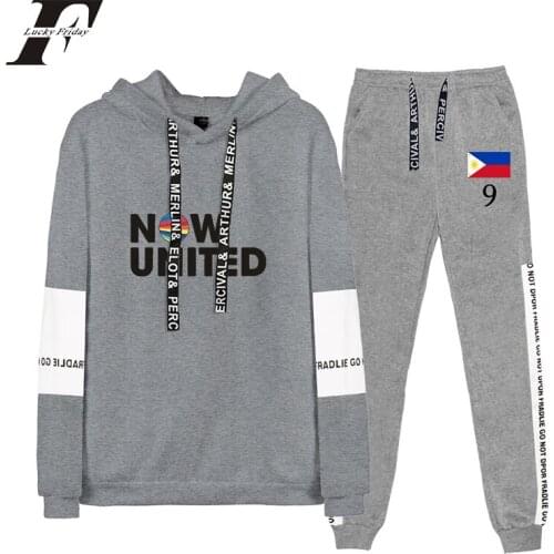 Now United Two Piece Set Women / Men Hoodies + Long Pants Bailey May 09 Filipinas Pullover Full Fashion Unisex Casual Cotton