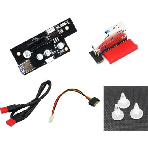 QINDIAN Add On Cards PCIE X1 Extender PCIE Riser USB 3.0 PCI-E Riser PCI Express Riser Card Cable for Network Card Graphics Card