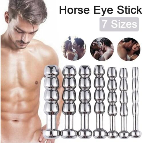 7 Type Stainless Steel Metal Penis Plug Urethral Dilatation Horse Eye Stick Penis Stimulation For Male BDSM Sex Toys Butt Plug