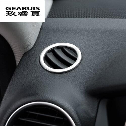 Car Styling 2pcs/set stainless steel Car air conditioning outlet decoration trim For Mercedes Benz C Class W204 C180 C200 11-14