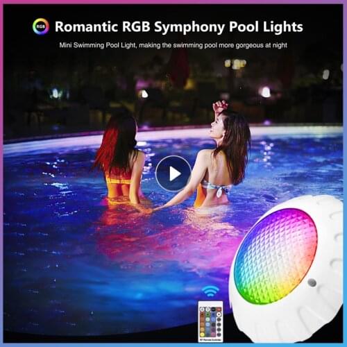 16 Colors IP68 Led Swimming Pool Light 38W Led Waterproof UnderWater Light 12V Pond Lights RGB Led Home Ourtdoor Spotlight Lamp
