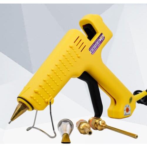 High Power Industrial Grade Hot Glue Gun 200W With 11mm glue sticks 1.5*70mm 6.0*45mm copper Nozzle 3pcs Adjustable Temperature